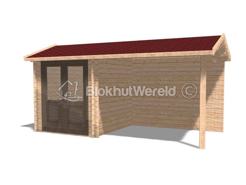 Tuinhuis Rijsenhout met overkapping 2,5x5 28mm