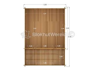 Blokhut Veenwouden 3,8x3,8 44mm — 3