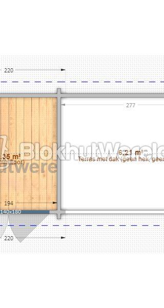 Tuinhuis Rijsenhout met overkapping 2,5x5 28mm — afbeelding 3