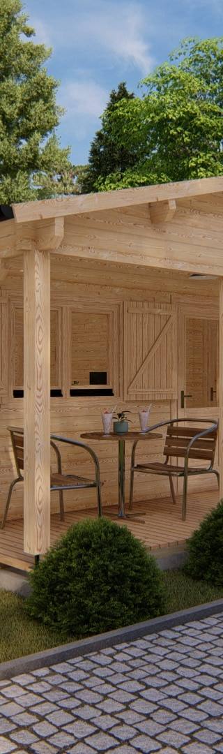 Chalet Enschede 6x6m 68mm — afbeelding 5