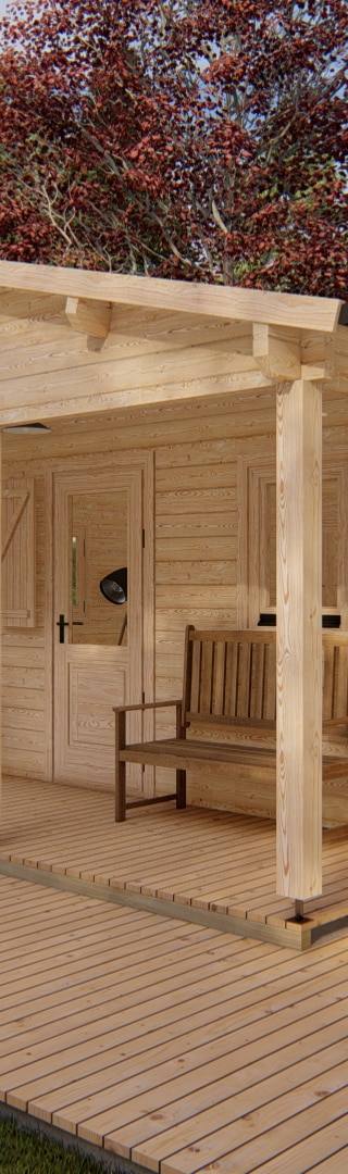 Chalet Enschede 6x6m 68mm — 3
