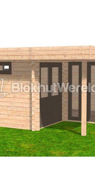 Tuinkantoor Asterix 5x4.95m 68mm alleen maatwerk leverbaar, prijs op aanvraag — 1