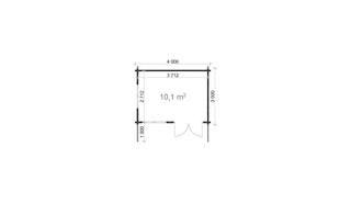 Tuinkantoor 4x3m | Zadeldak | helemaal compleet | pakket korting — 2
