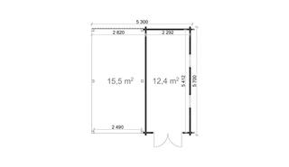 Carport+schuur 5,7x5,3m 44mm — 4
