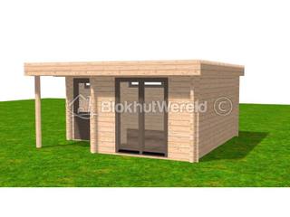 Tuinkantoor Asterix 5x4.95m 68mm alleen maatwerk leverbaar, prijs op aanvraag — 2