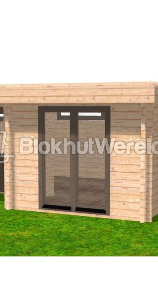 Tuinkantoor Asterix 5x4.95m 68mm alleen maatwerk leverbaar, prijs op aanvraag — 2