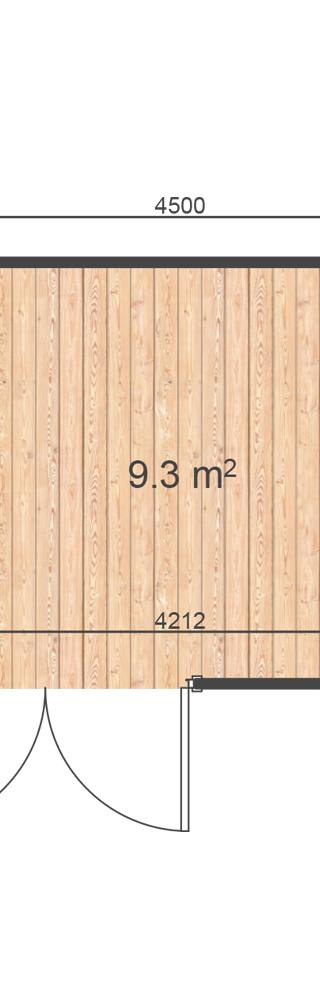 Tuinkantoor 4.5x2.5m | helemaal compleet | pakket korting — 2
