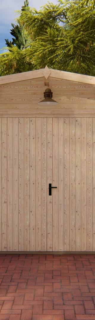 Houten garage Zuid-Holland 4x6m 44mm — afbeelding 5