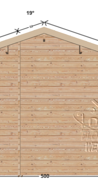 Tuinhuis De Bretten 4,80x4,90-44 23,52m² | Zadeldak — afbeelding 5
