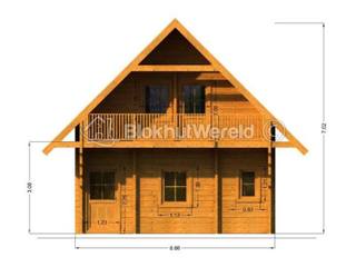 Weekend Chalet Monviso 6,56x9,1m 88mm — 3