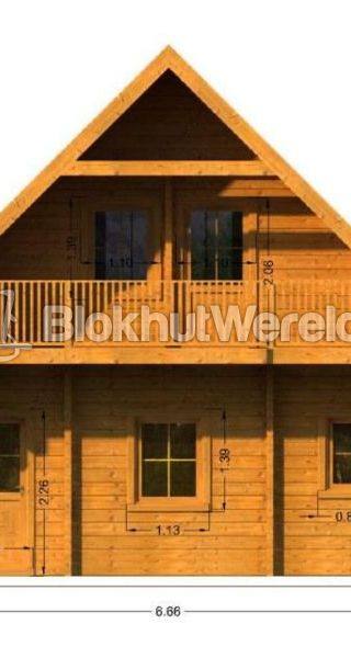 Weekend Chalet Monviso 6,56x9,1m 88mm — 3