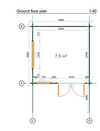 Tuinhuis Aalsmeer 3x3m 28mm — 3