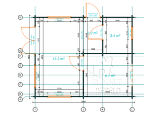 Tuinhuis Buikslotermeer 4,60x5,60-44 25,76m² | Zadeldak — 3