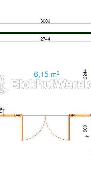 Tuinhuis Zeist 3x2,5m 28mm — 2