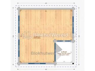 Tuinkantoor Asterix 5x4.95m 68mm alleen maatwerk leverbaar, prijs op aanvraag — 4