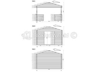 Eigen ontwerp De Kwakel 4x6m incl. luifel 44mm — 3
