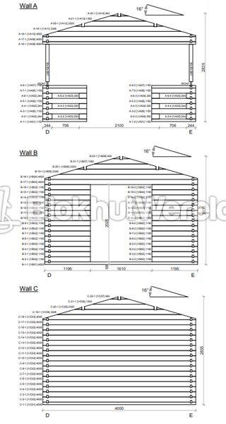 Eigen ontwerp De Kwakel 4x6m incl. luifel 44mm — afbeelding 3