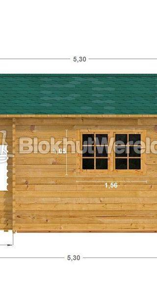 Blokhut Veenwouden 3,8x3,8 44mm — afbeelding 5