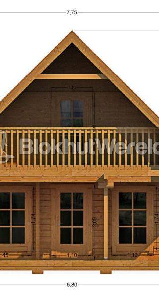 Weekend Chalet Cervino 7,75x9,3m 88mm — 3