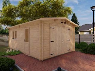 Houten garage Zuid-Holland 4x6m 44mm — 4