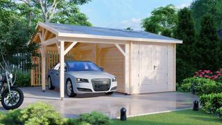 Carport+schuur 5,7x5,3m 44mm — 2