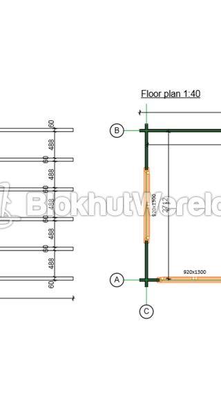Blokhut Naarden 4x3m 44mm — afbeelding 3