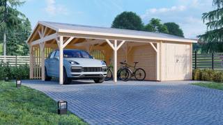 Carport+schuur 5,7x7,9m 44mm — 3