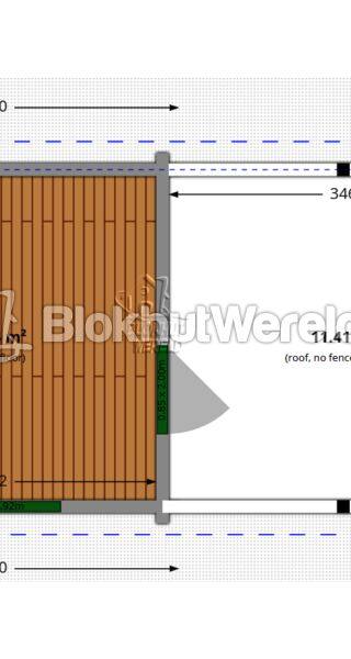 Tuinhuis Amsterdam 3,5x7,0 44mm — 4