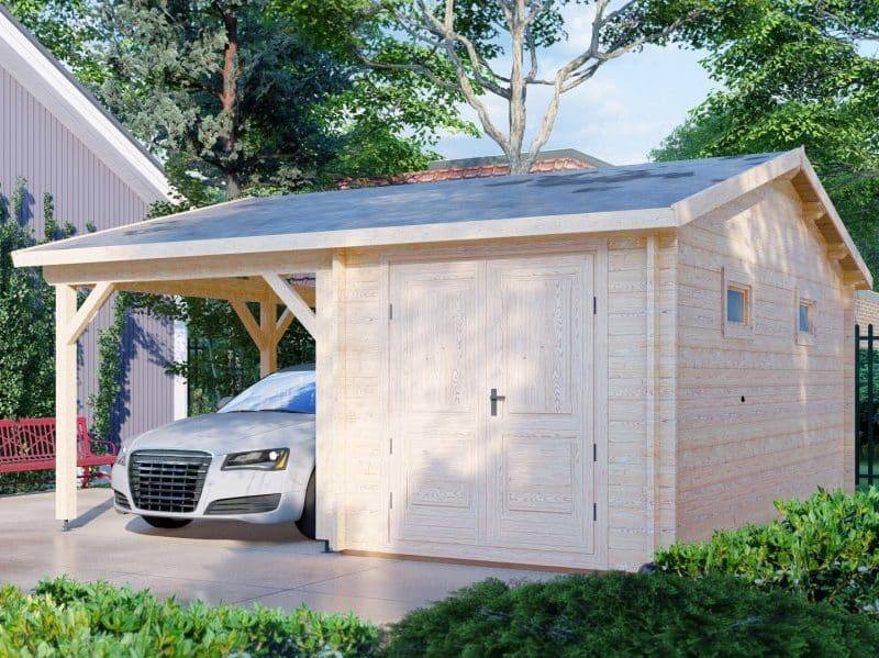 Carport+schuur 5,7x5,3m 44mm