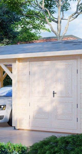 Carport+schuur 5,7x5,3m 44mm — 1
