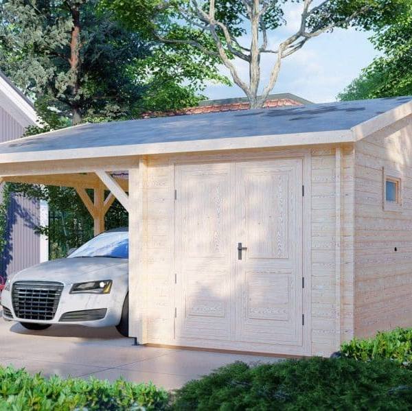 Carport+schuur 5,7x5,3m 44mm