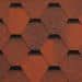 Dakshingles Hexagonaal steen rood