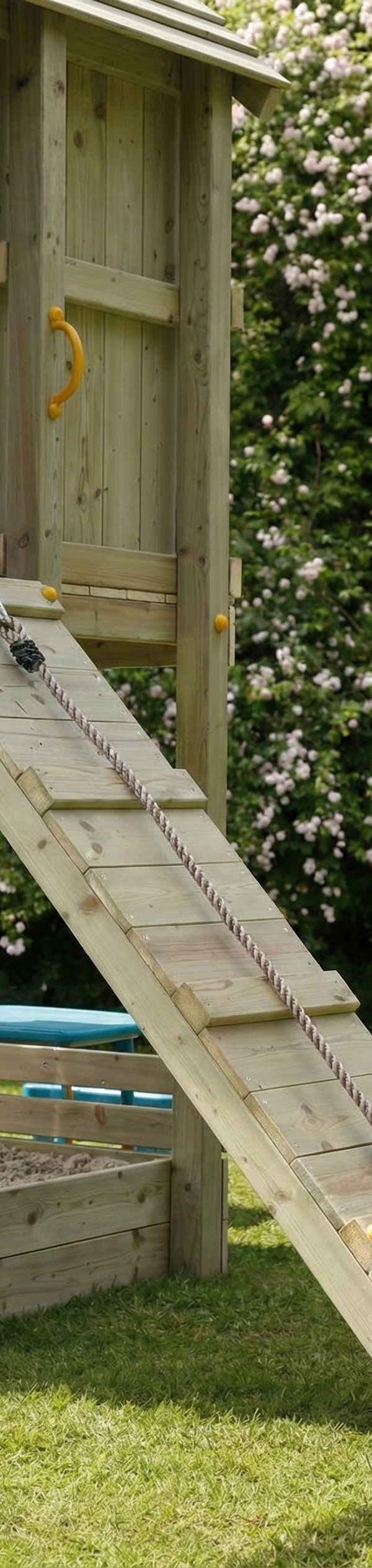 Aanbouwklimwand speeltoestel Ramp, geschaafd grenen