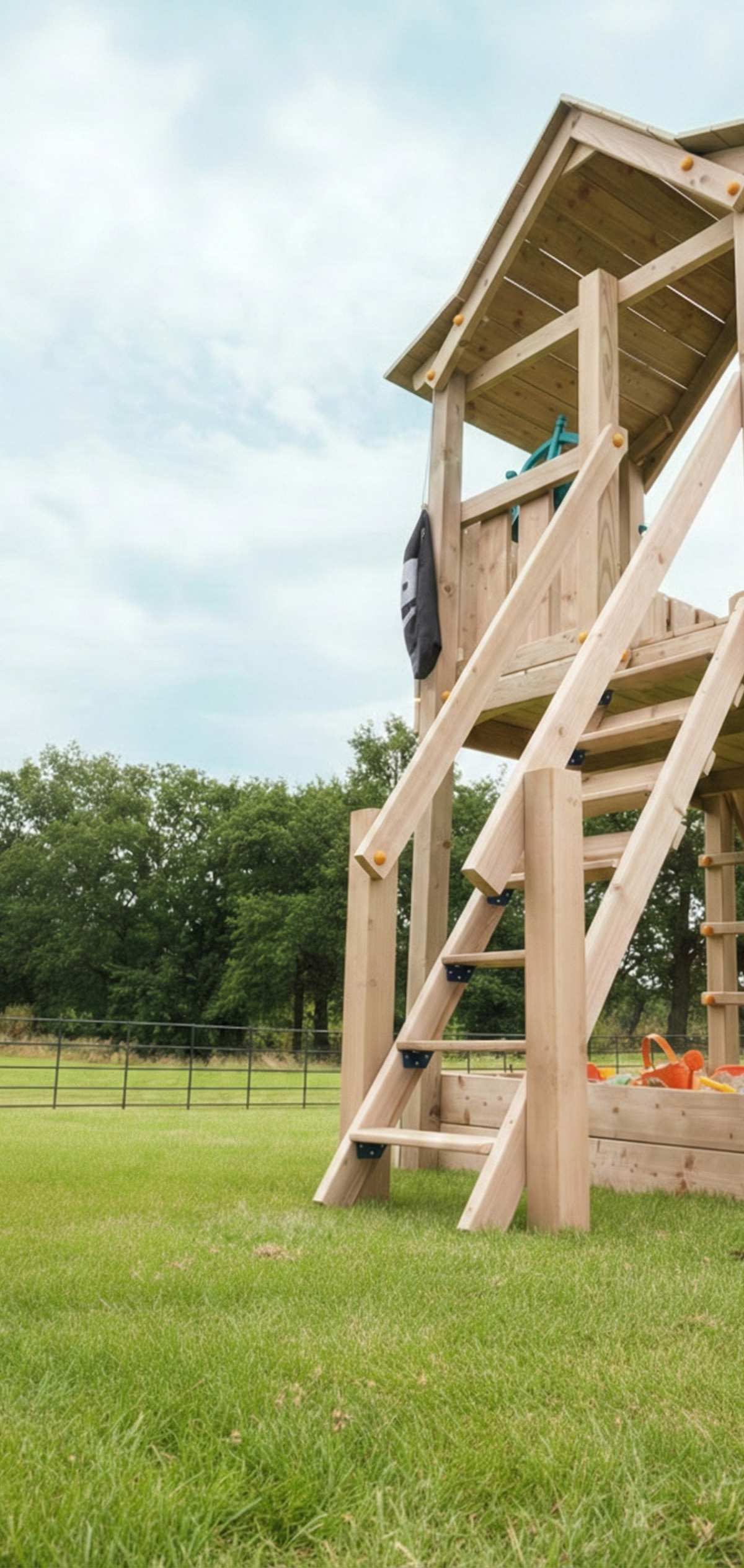 Aanbouwtrap speeltoestel Steps, geschaafd grenen