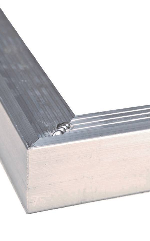 Aluminium daktrim buitenhoek 4,5 x 4,5 x 50 cm