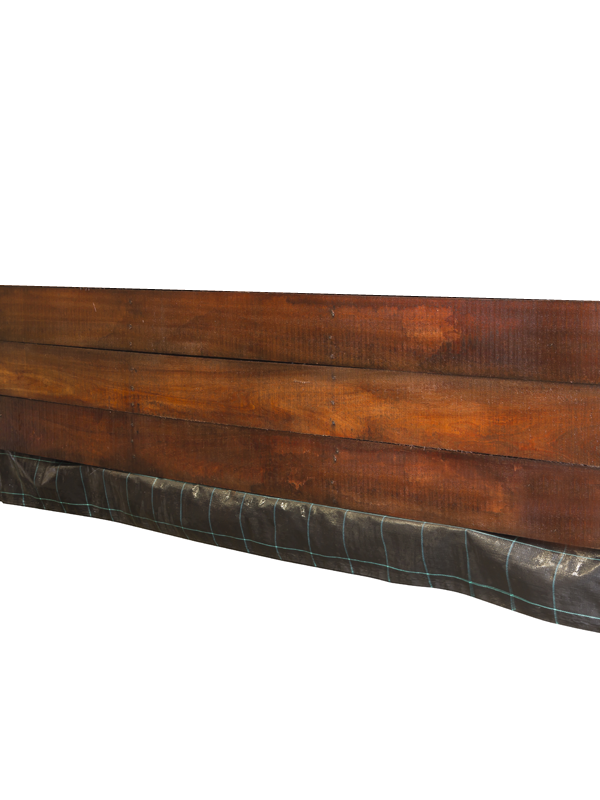 Angelim vermelho hardhout beschoeiingschot 60,0 x 2,0 x 250 cm fijnbezaagd