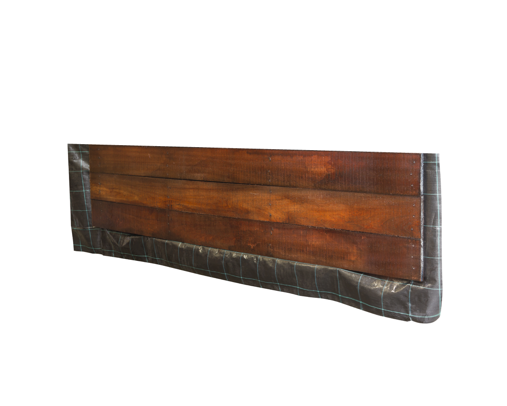 Angelim vermelho hardhout beschoeiingschot 60,0 x 2,0 x 250 cm fijnbezaagd
