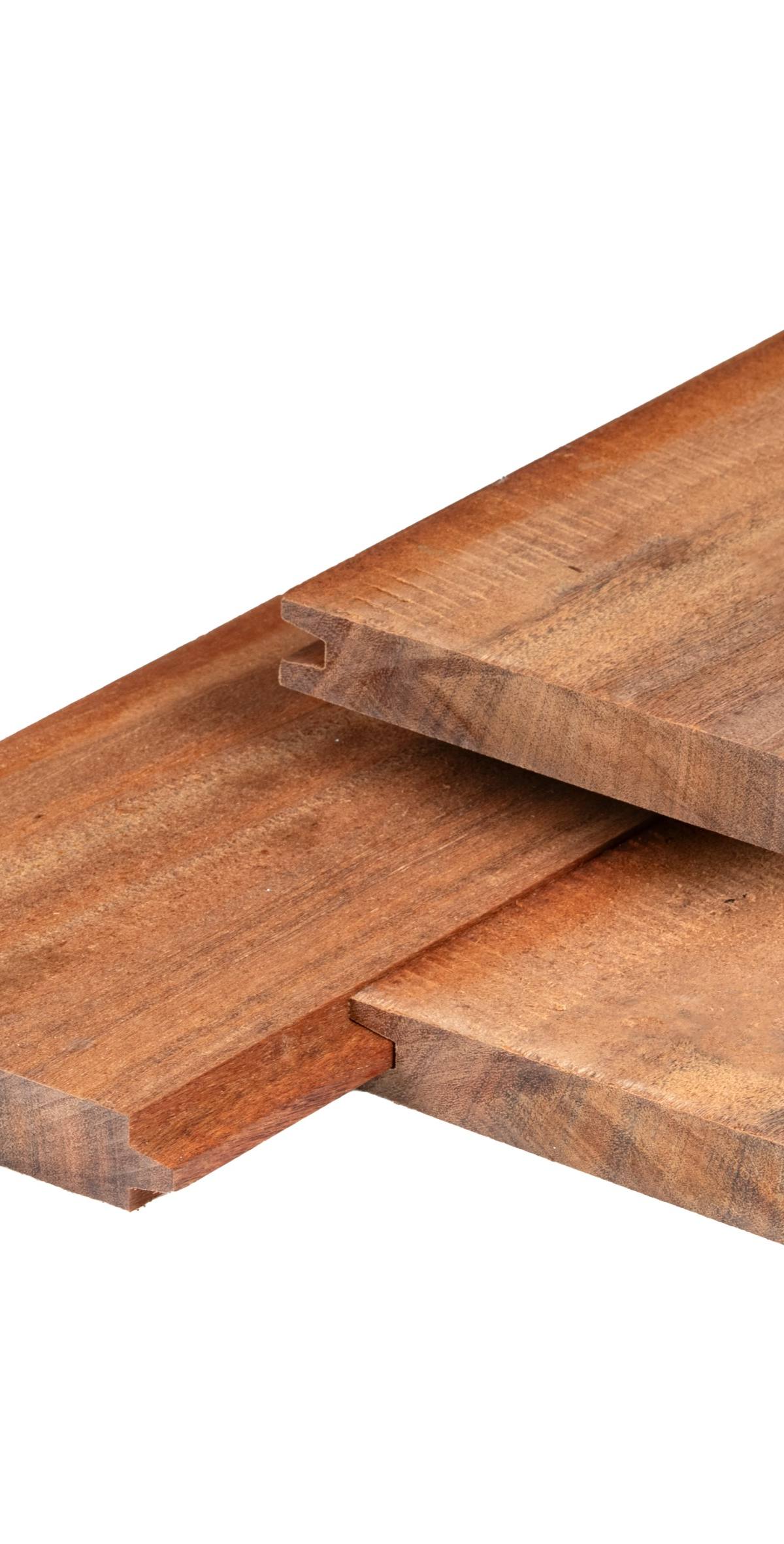 Angelim vermelho hardhout damwand 3,0 x 18,5 x 200 cm geschaafd