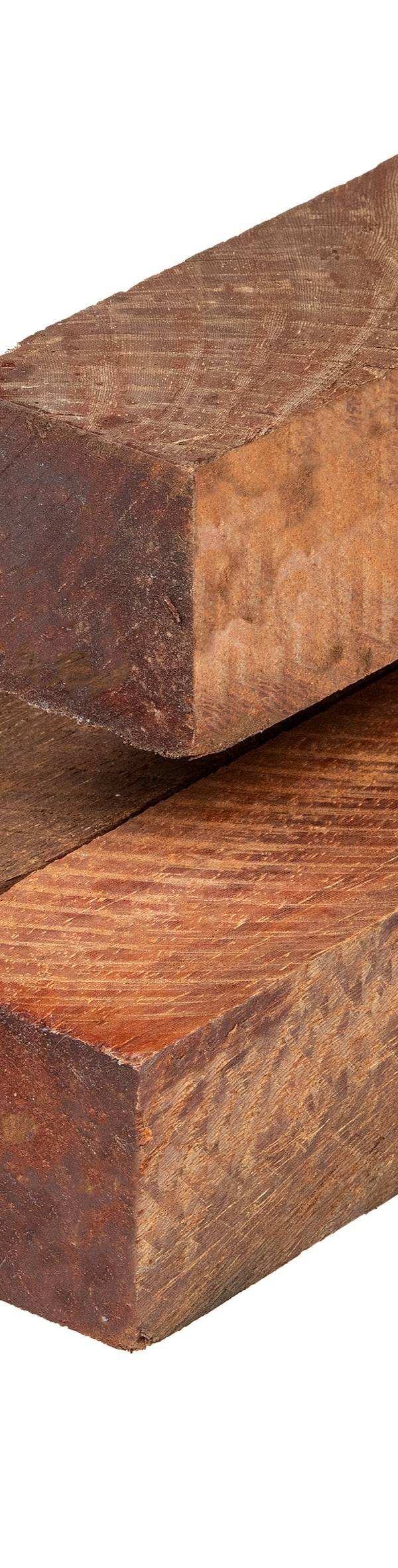 Angelim vermelho hardhout paal 7,0 x 7,0 x 350 cm fijnbezaagd, ongepunt