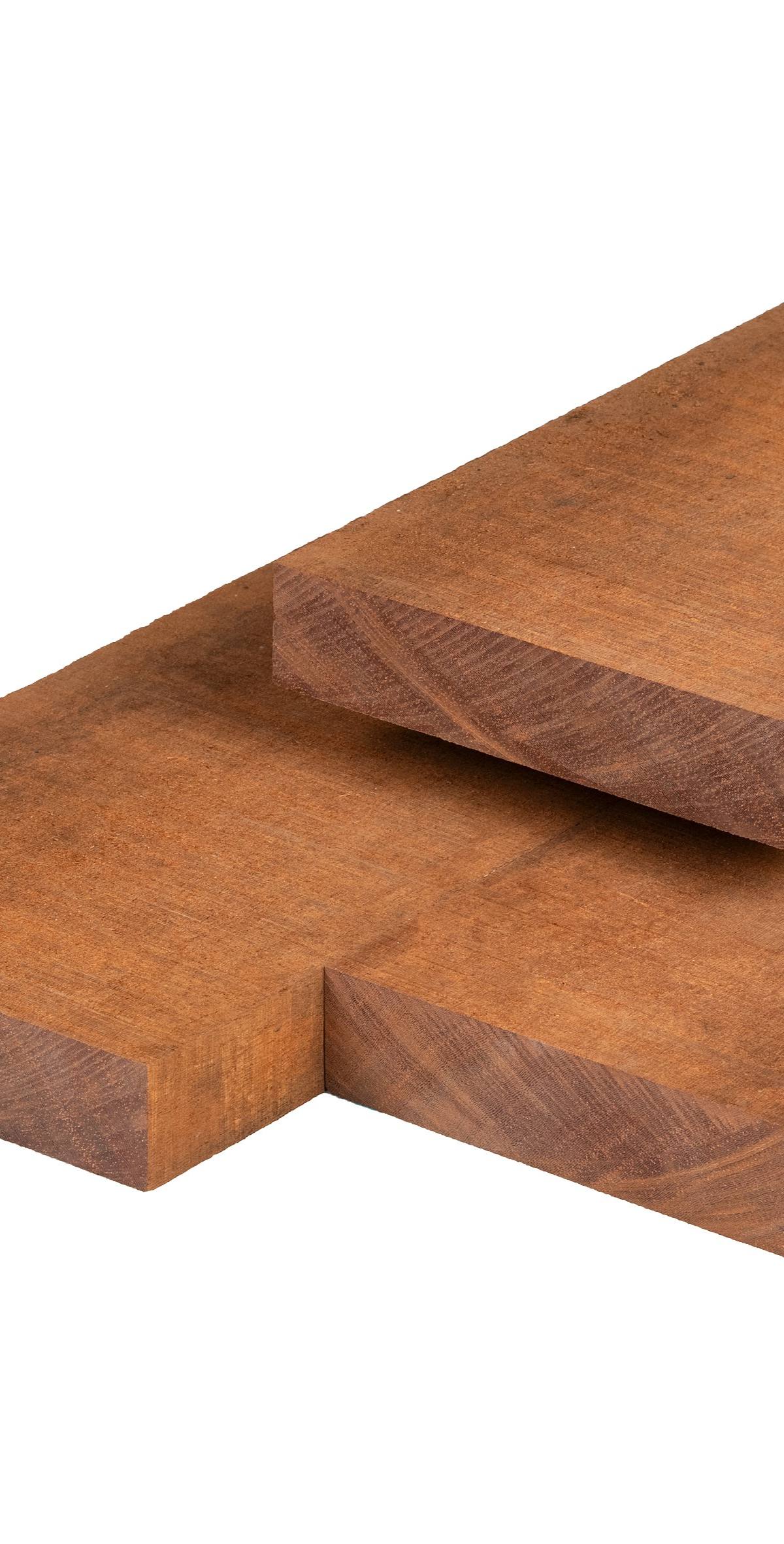 Azobé hardhout bestekhout 4,0 x 20,0 x 200 cm fijnbezaagd