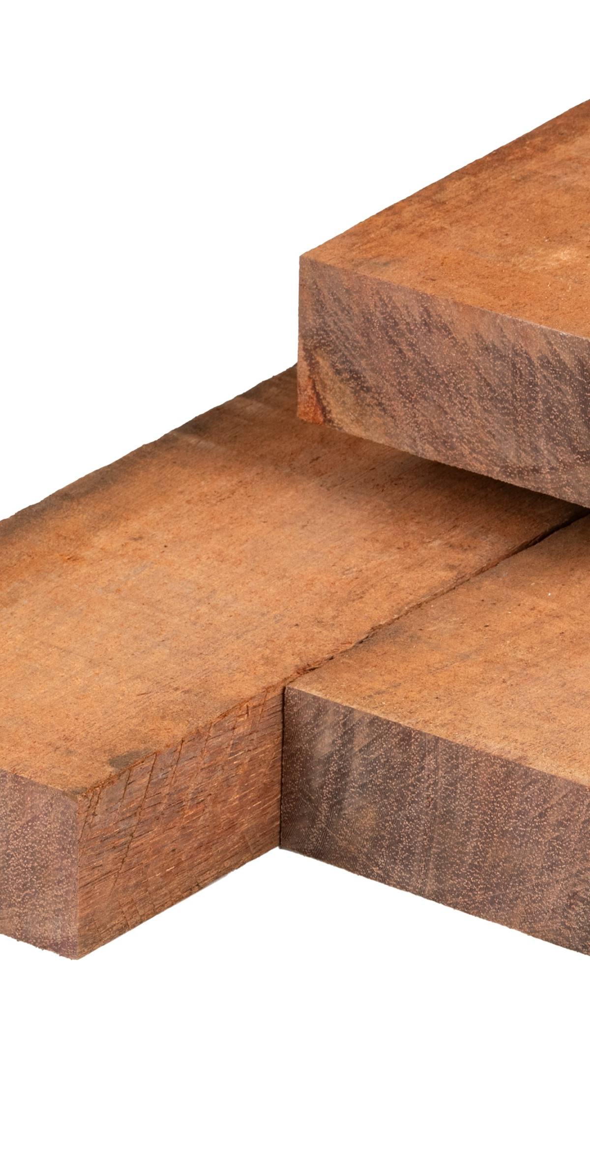 Azobé hardhout bestekhout 5,0 x 10,0 x 250 cm fijnbezaagd