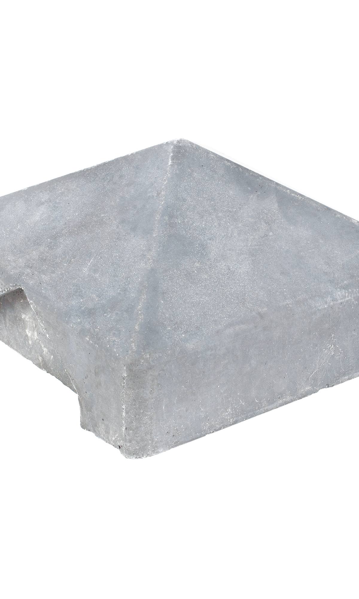 Berton©-afdekpet wit/grijs, diamantkop 14 x 14 x 5 cm tussenmodel