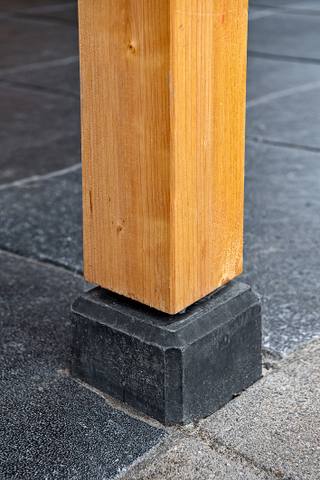 Berton© betonpoer 15,0 x 15,0 x 60,0 cm, antraciet, M16-bus — 2
