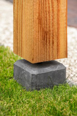 Berton© betonpoer (18,0 x 18,0) > (15,0 x 15,0) x 50,0 cm, antraciet, M16-bus, Eco — 2