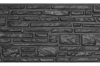 Berton©-motiefplaat smal antraciet gecoat H26 x D3,5 x L184 cm Rustico — 2