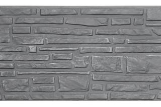 Berton©-motiefplaat smal antraciet H26 x D3,5 x L184 cm Rustico — 3