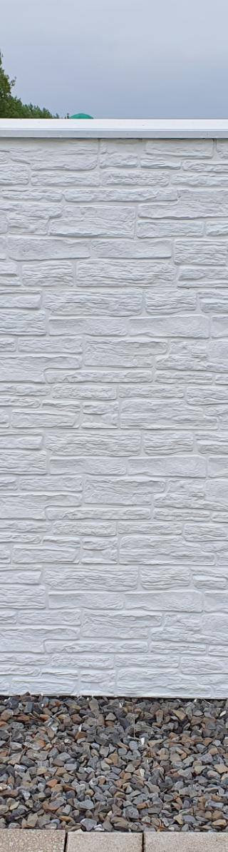 Berton©-motiefplaat smal wit/grijs H26 x D3,5 x L184 cm nostalgiemotief — afbeelding 2