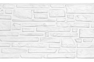 Berton©-motiefplaat smal wit/grijs H26 x D3,5 x L184 cm Rustico — 2