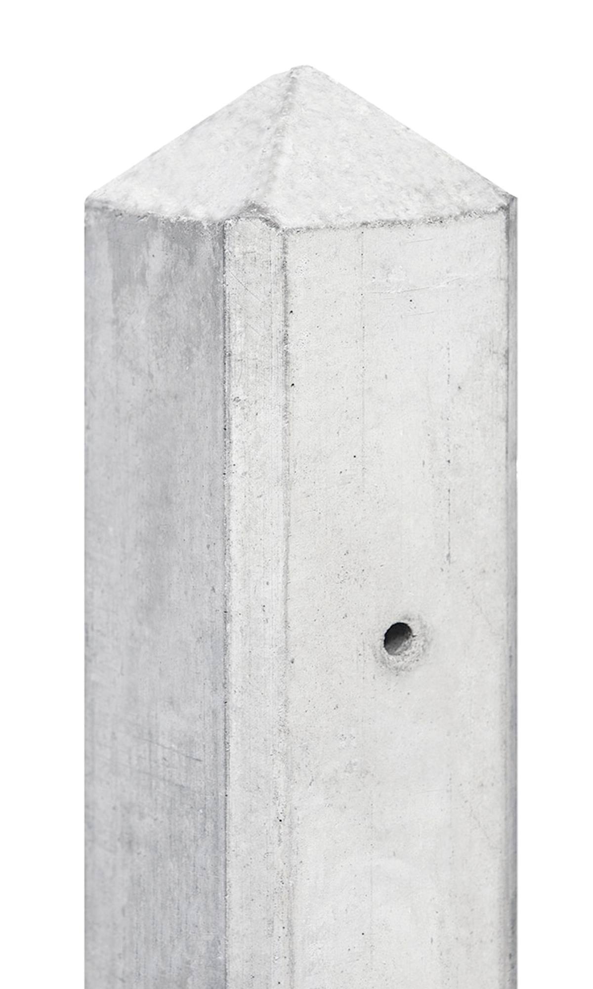 Berton©-paal Amstel LG wit/grijs diamantkop 10 x 10 x 280 cm tussenmodel