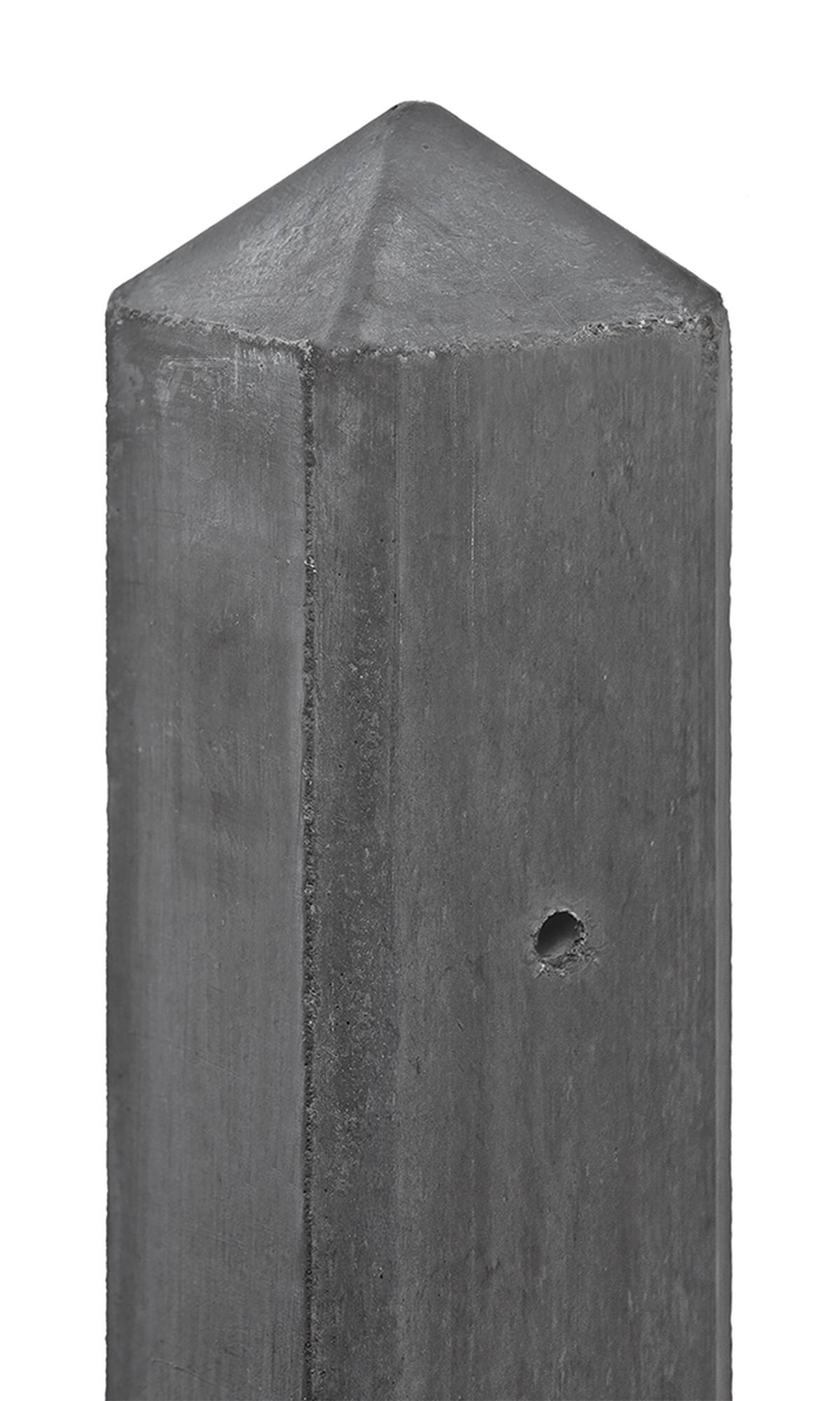 Berton©-paal IJssel antraciet diamantkop 10 x 10 x 190 cm tussenmodel
